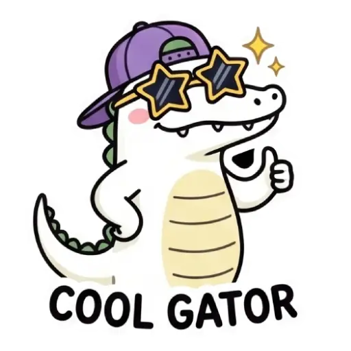 florak stickers, cute, funny, stickers, WhatsApp stickers, sticker pack, Alligator (40)